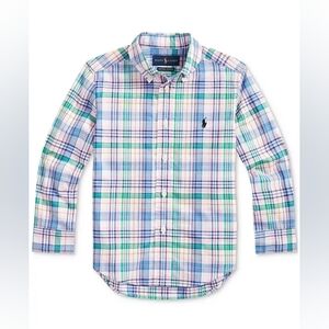 Polo Ralph LaurenToddler Boys Plaid Cotton Poplin Shirt Boy Size 6